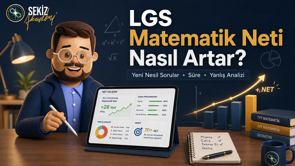 LGS Matematik Neti Nasıl Artar? Yeni Nesil Sorular, Süre ve Yanlış Analizi  Rehberi