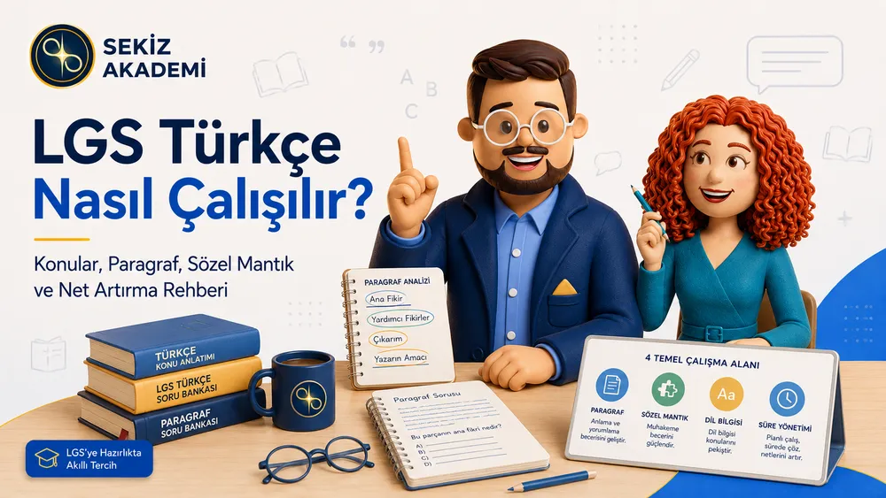 LGS Türkçe Nasıl Çalışılır? Konular, Paragraf, Sözel Mantık ve Net Artırma Rehberi
